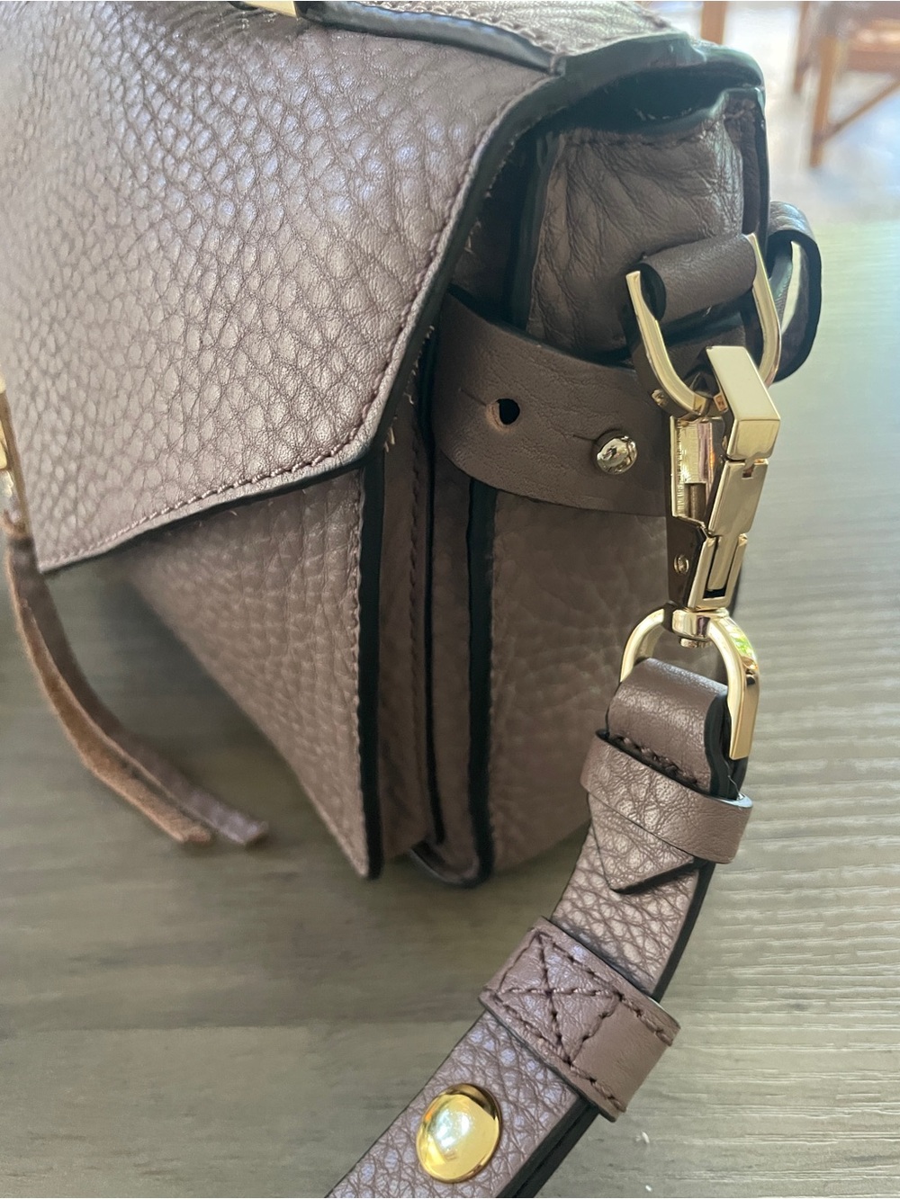 Rebecca Minkoff Darren Taupe Pebbled Leather Bag - Picture 6 of 17
